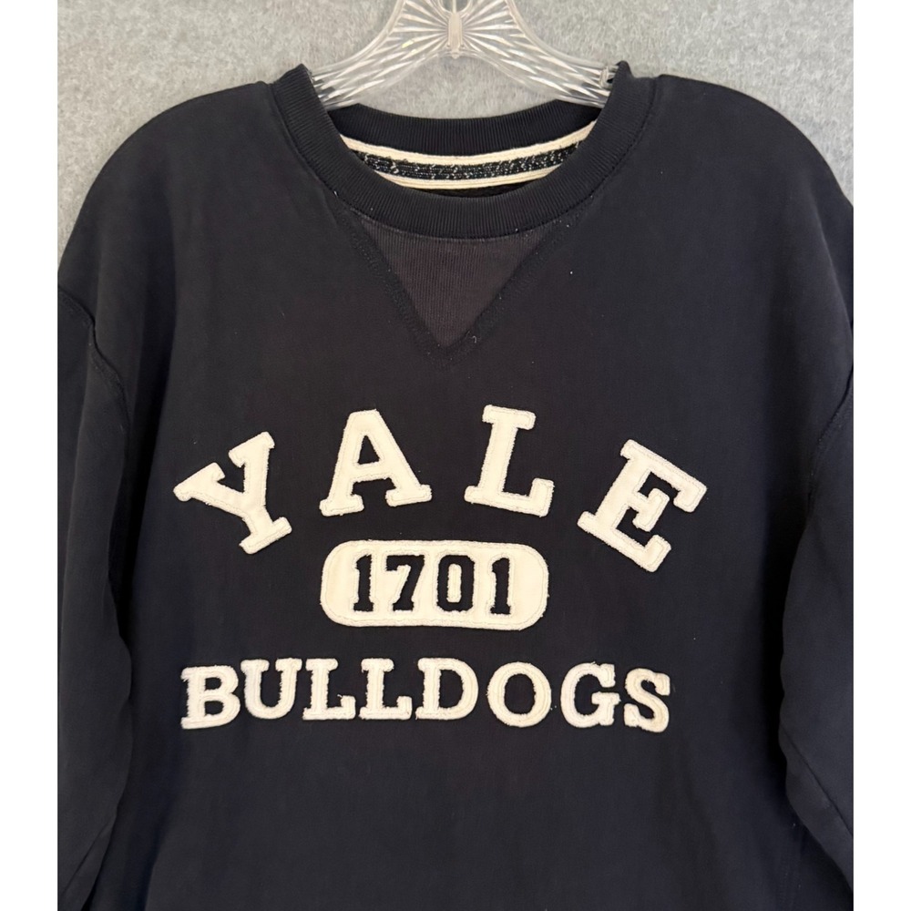 Vintage League YALE University Sweatshirt Mens Medium Blue Stitched Logo 1701